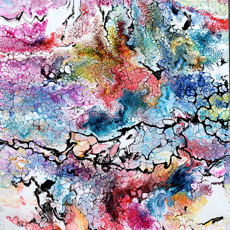 Farverige malerier i glade farver - Unity II
