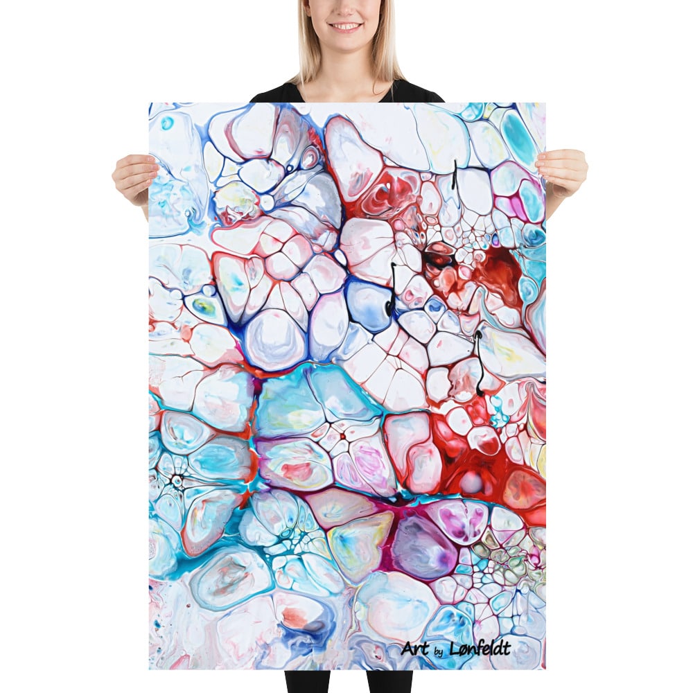 Kunsttryk Prime III abstrakt kunstplakat med masser af dejlige farver
