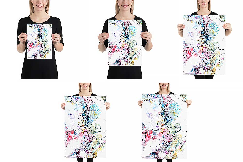 Plakater i 5 forskellige størrelser - med kunstmotiver i abstrakt design