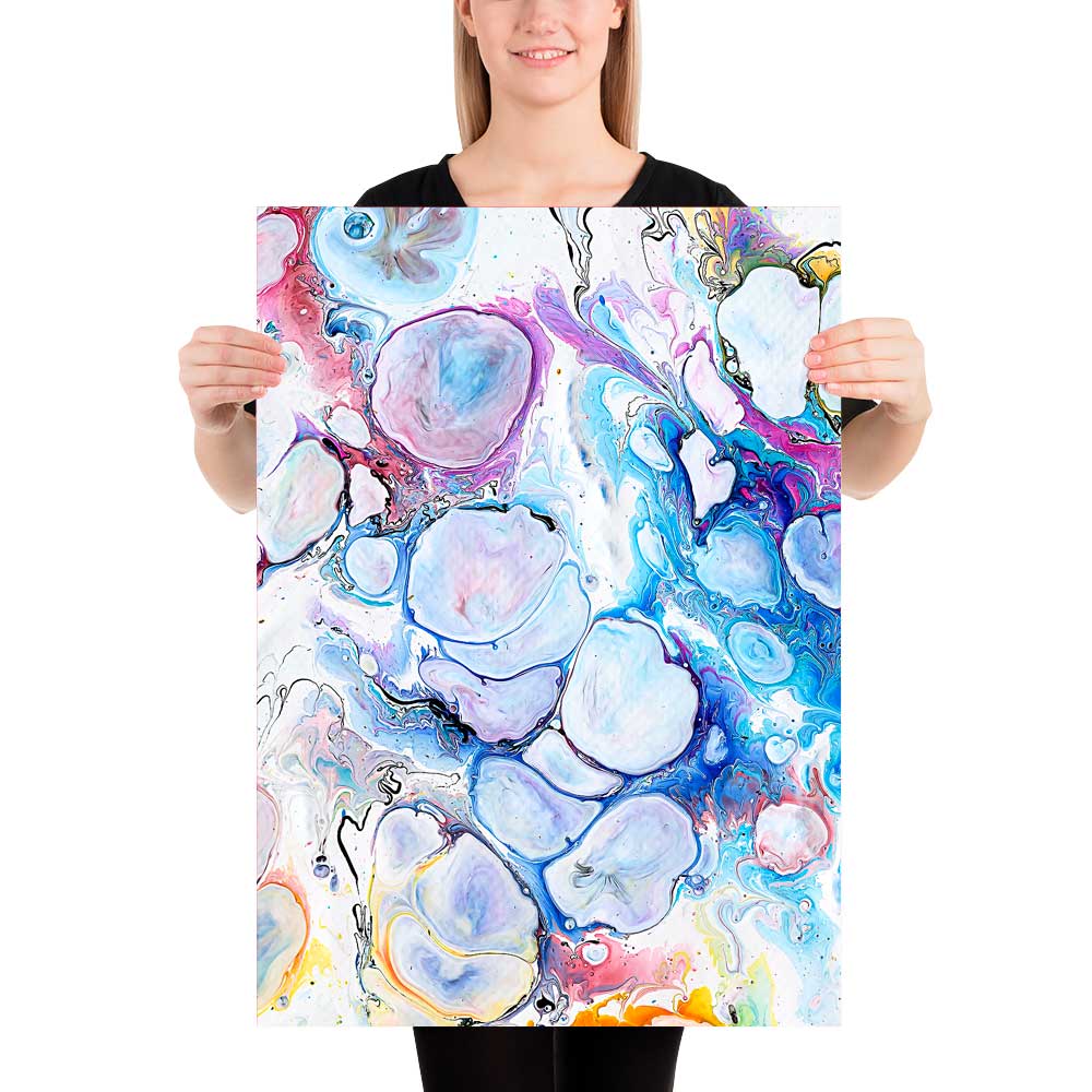 Plakat med abstrakt kunsttryk Alleviate I 50x70 cm