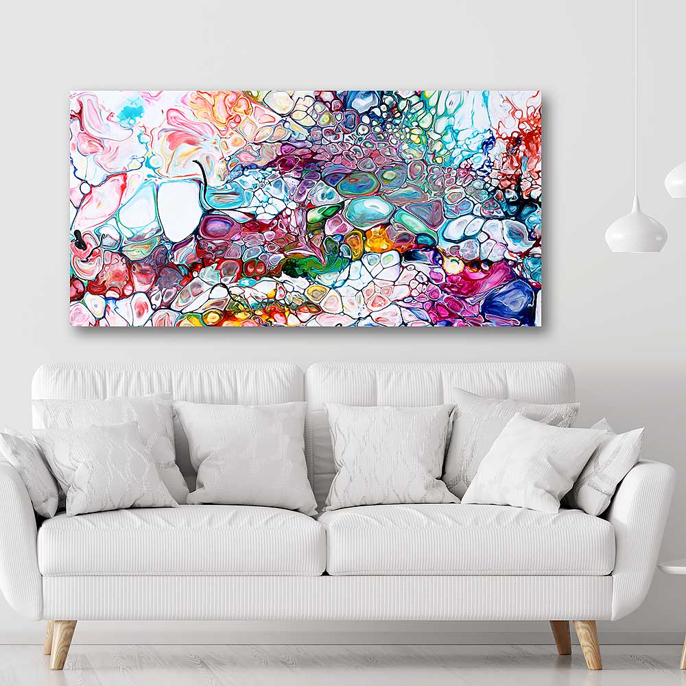 Store lærredstryk er flotte kunst billeder til væggen i stuen - Prime I 70x140 cm