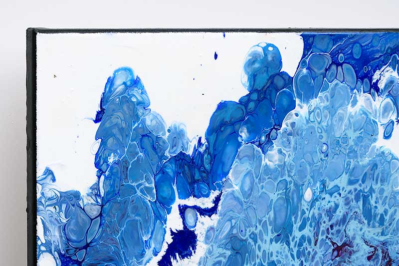Abstrakt maleri i smukke blå farver - Blues I 60x60 cm