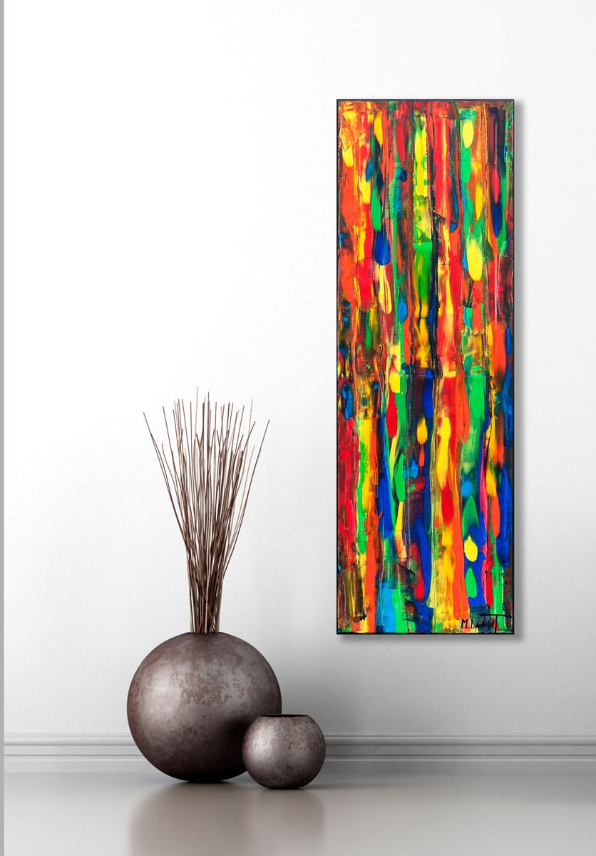 Moderne billede til stuen - Tribal Colors III 120x40 cm