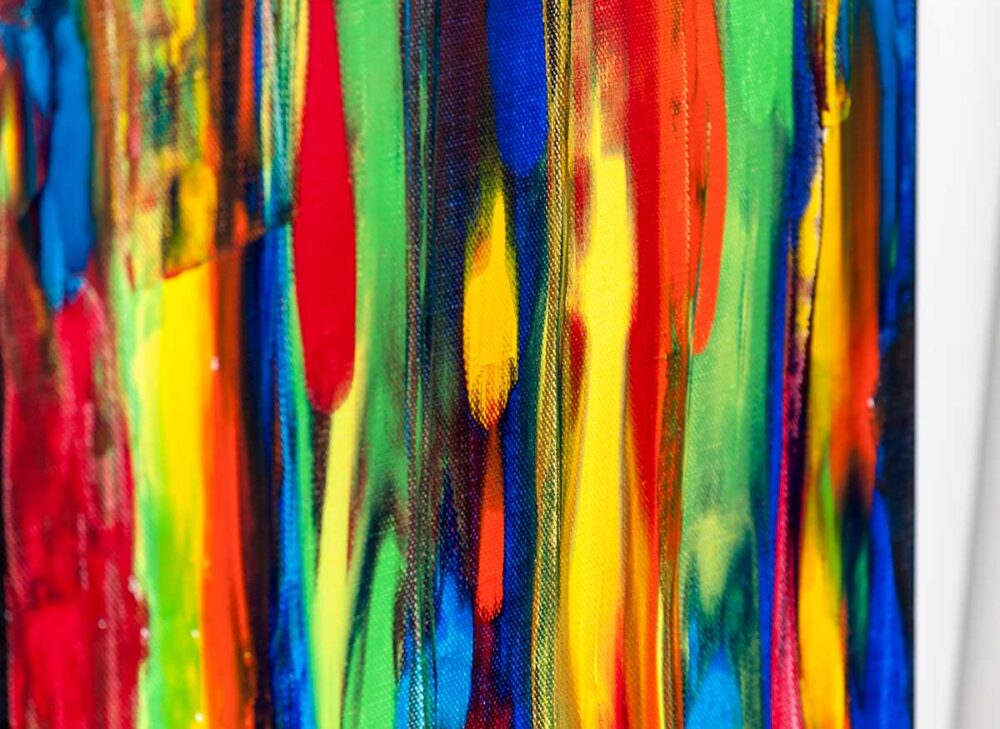 Moderne maleri i kraftige farver - Tribal Colors III 120x40 cm