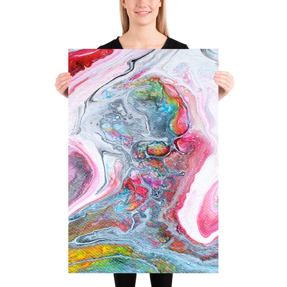 Flot kunstprint i moderne stil og trendy farver Flows II 60x90 cm
