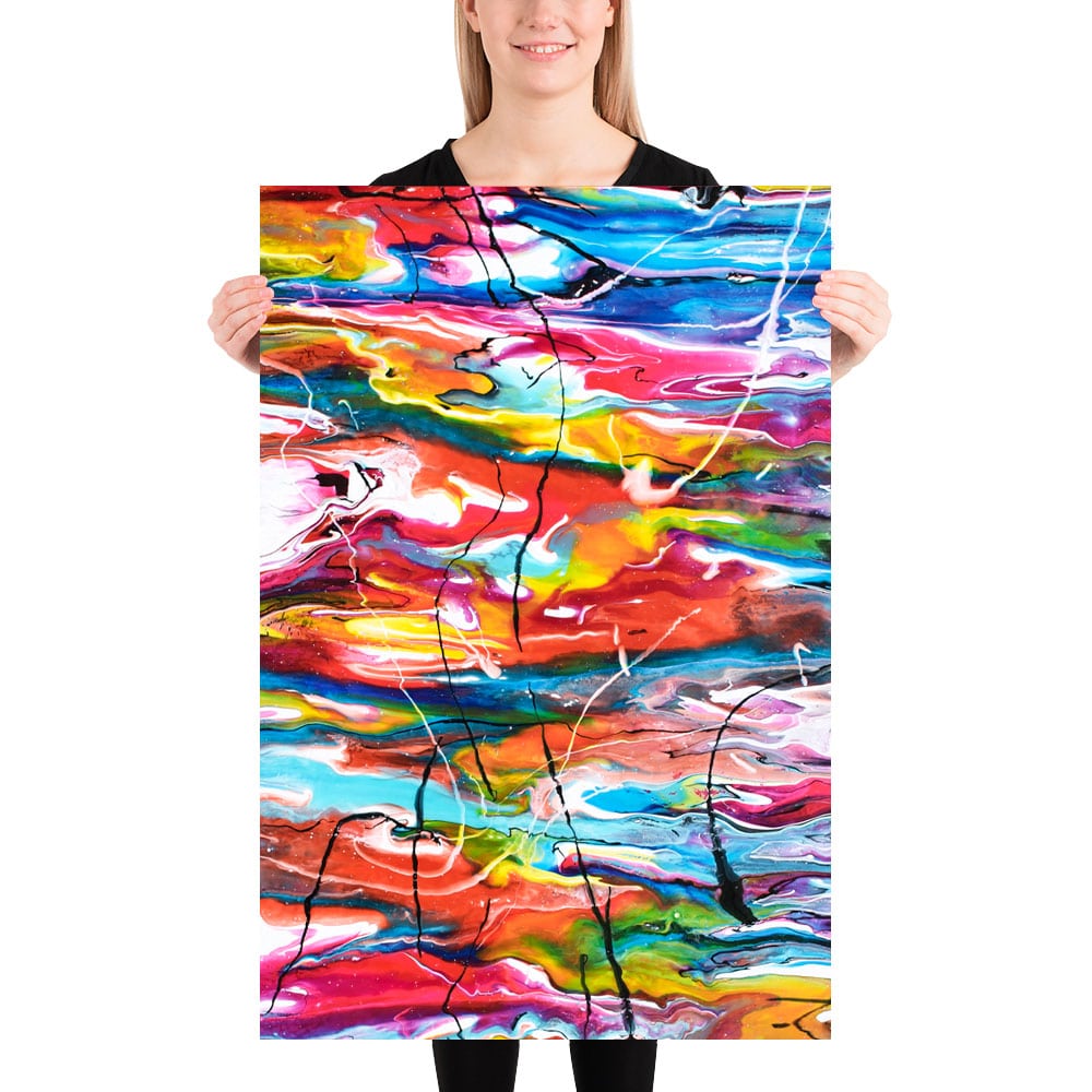 Kunstplakater med farver i et flot farvespil Heroic III 60x90 cm