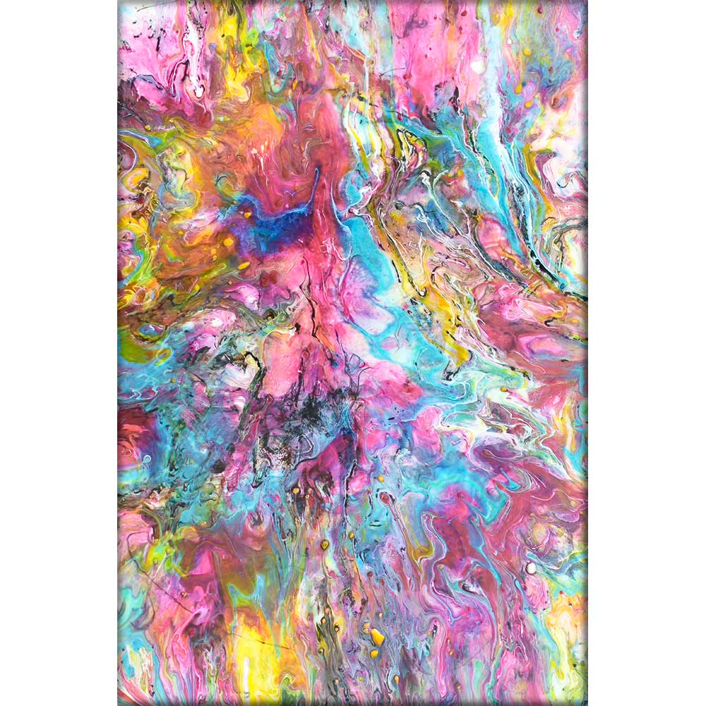 Abstrakt lærredstryk med flotte farver Shades II 100x150 cm