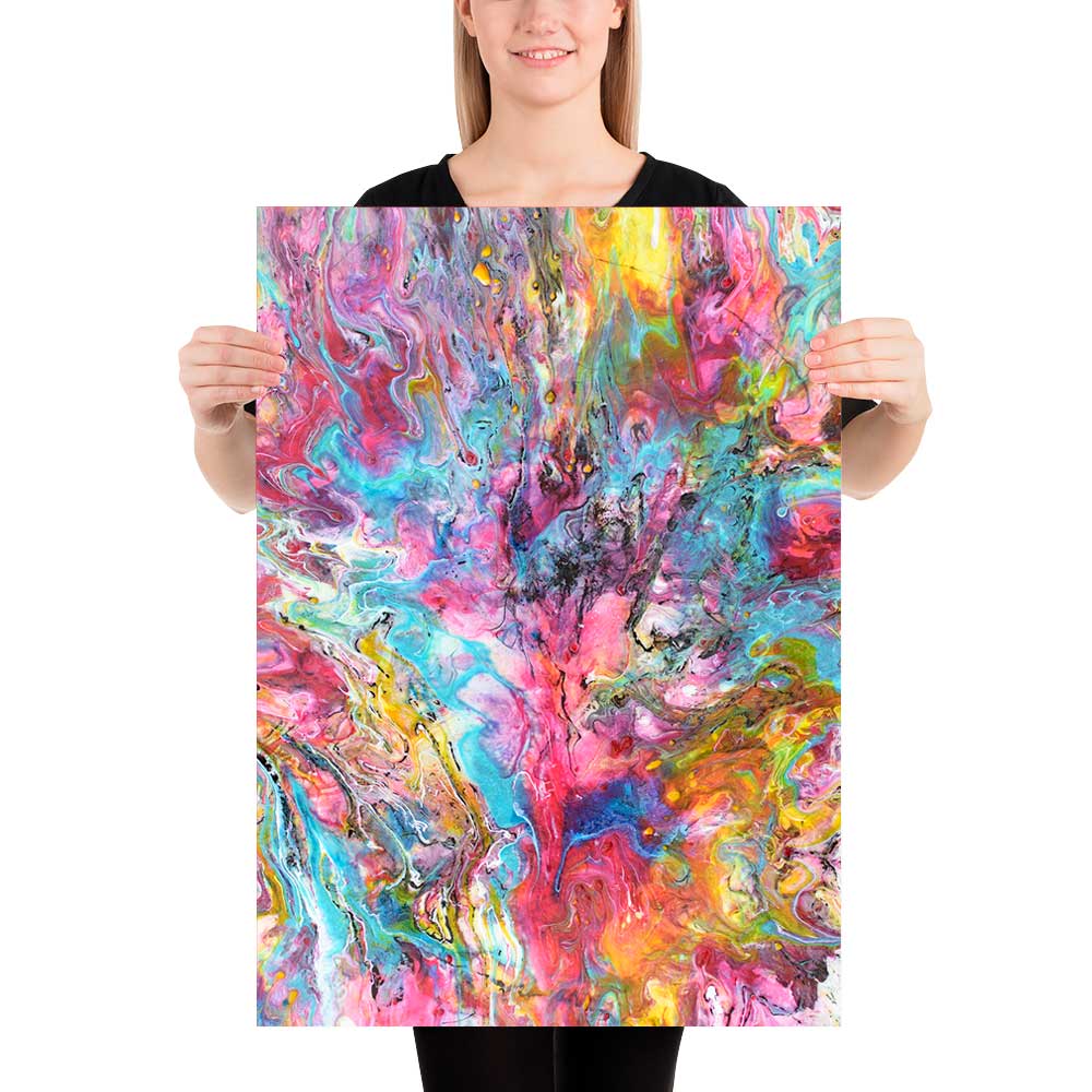 Farverig plakat i abstrakt design Shades I 50x70 cm
