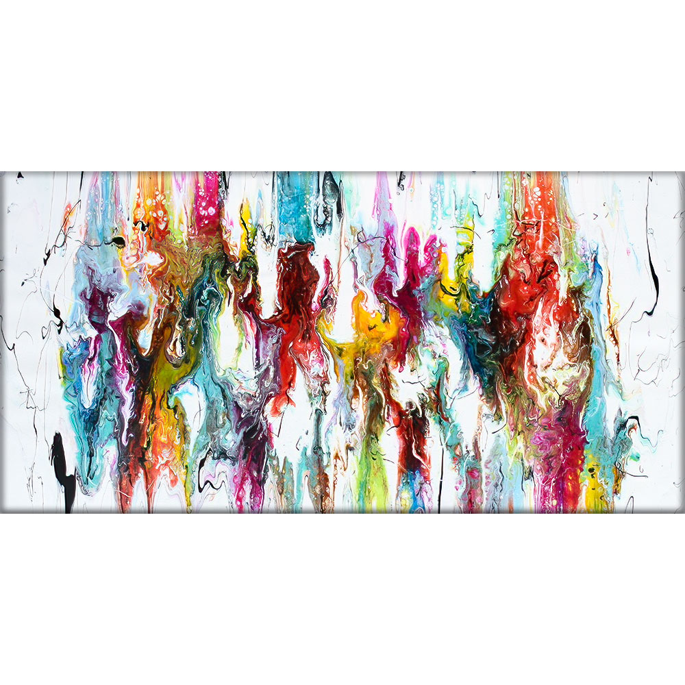 Lærredstryk i flotte farver Alloy I 70x140 cm