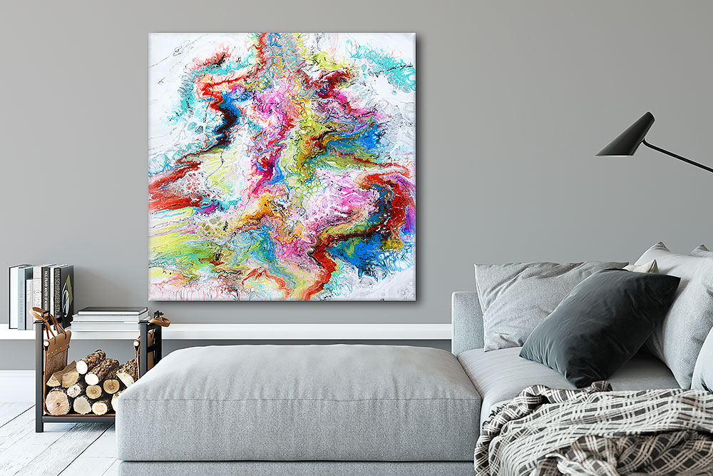 Malerier moderne til stuen