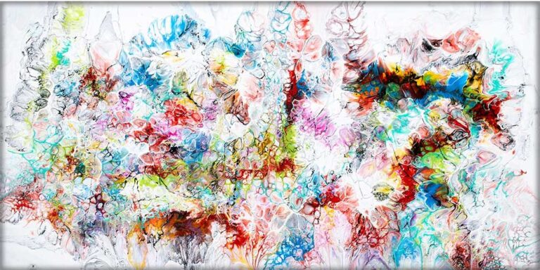 Abstrakt billede p&aring; l&aelig;rred Fusion V