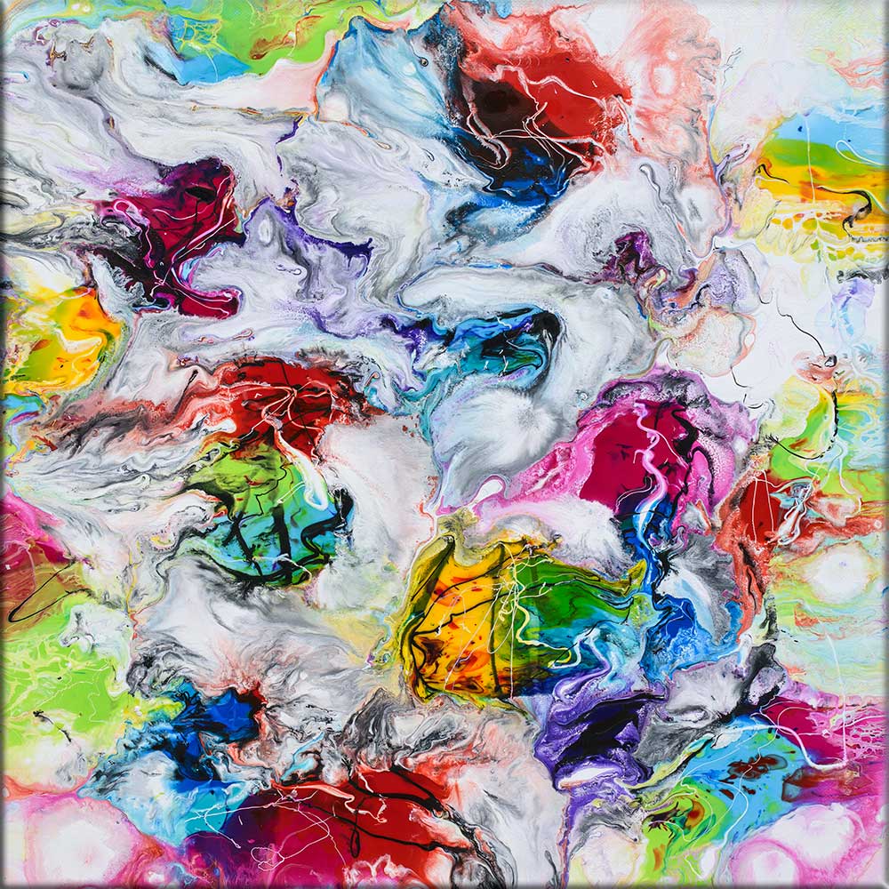 Abstrakt maleri Mindful I 60x60 cm