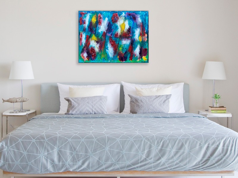 Akrylmaleri til soveværelset Horizon II 80x60 cm