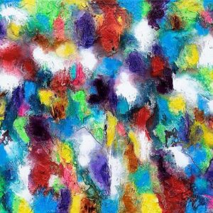 Alteration III – farverigt akrylmaleri