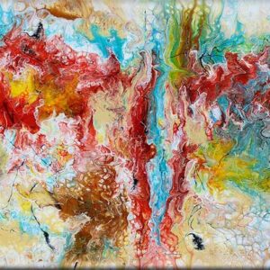 Pulse III – farverigt abstrakt maleri