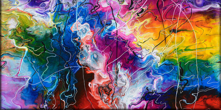 Farverigt billede p&aring; l&aelig;rred Colorize II