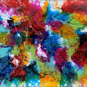 Stellar II – farverigt maleri