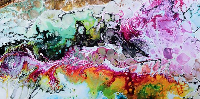 Kunsttryk p&aring; l&aelig;rred Fragments I