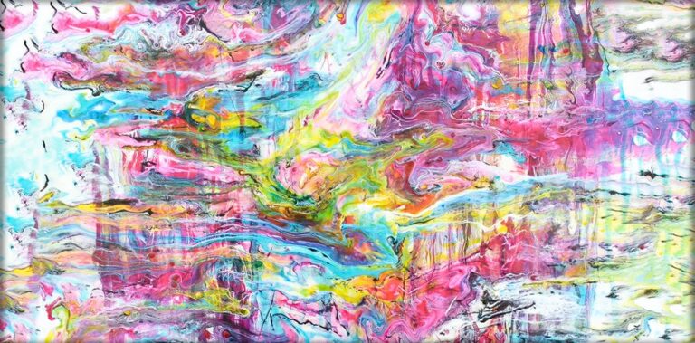 L&aelig;rredsbillede med abstrakt design Shades I