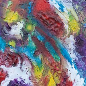Maleri med detaljer Horizon I 60x60 cm