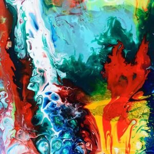 detaljer af flot maleri Brilliance II 40x120 cm