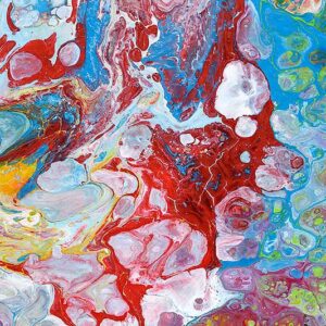 udsnit af abstrakt maleri Emotions I 60x60 cm