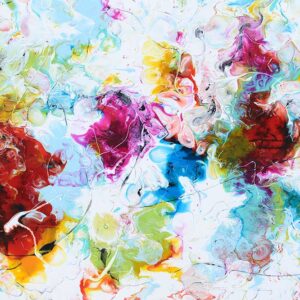 Udsnit af et stort maleri til stuen Stellar III 70x140 cm