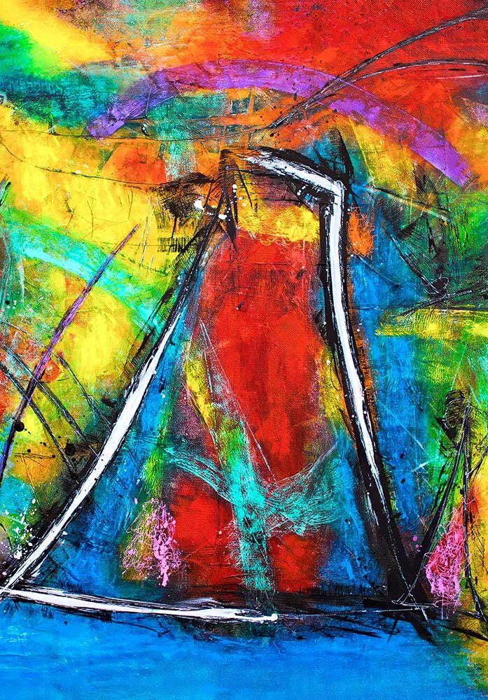 Farverig abstrakt plakat Insomnia I