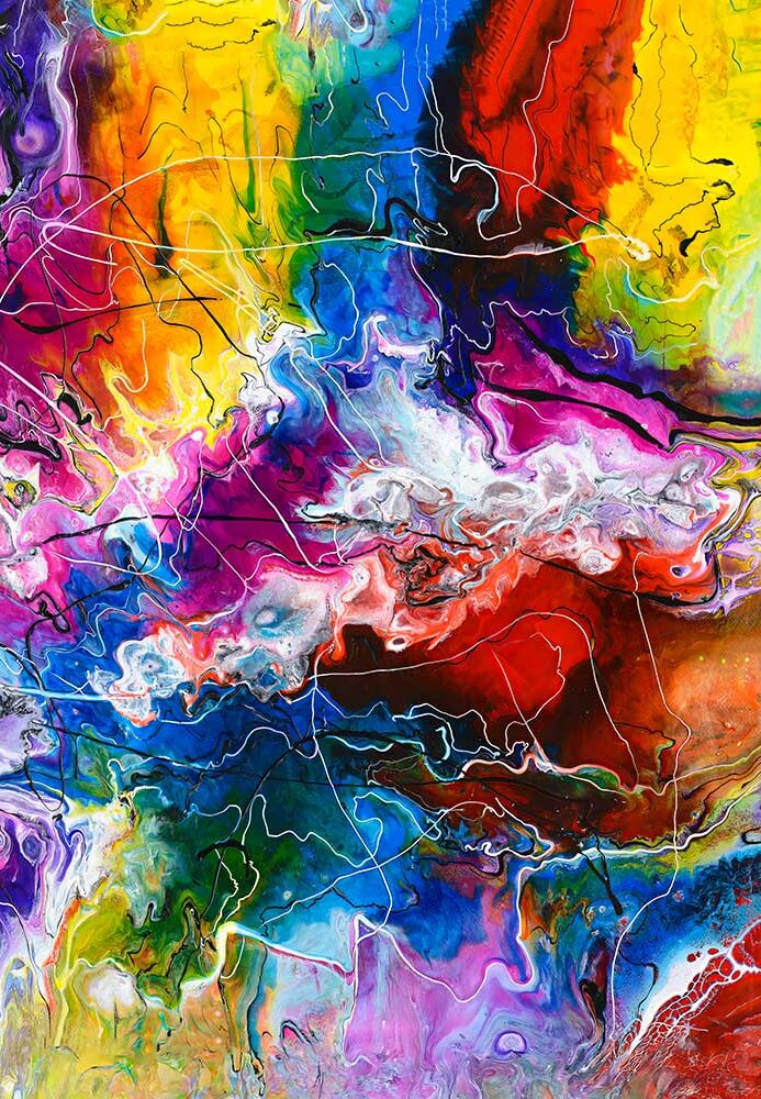 Farverig kunstplakat Colorize I