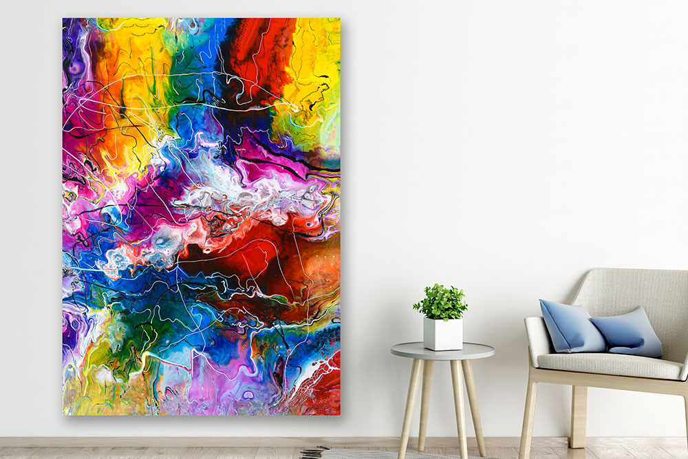 Farverig kunstplakat til din stuevæg Colorize I