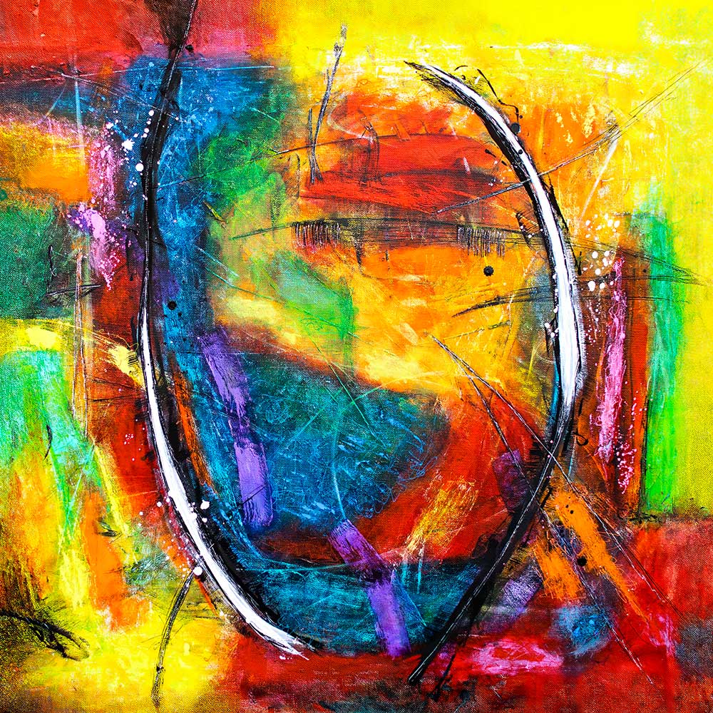 Abstrakt farverig plakat Insomnia IV