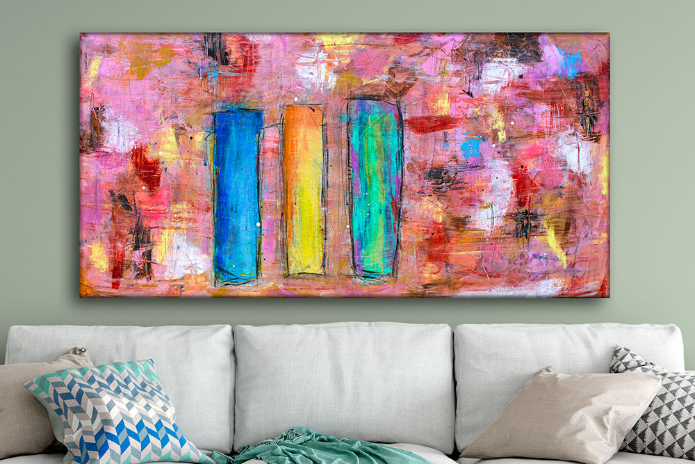 Abstrakt maleri af dansk billedkunstner Michael Lønfeldt