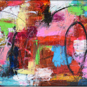 Passion II – farverigt kunst maleri