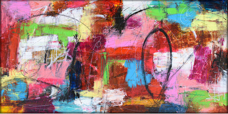 Passion II &ndash; farverigt kunst maleri