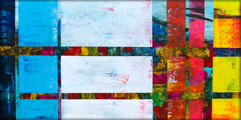 Silence I &ndash; akryl maleri med farver