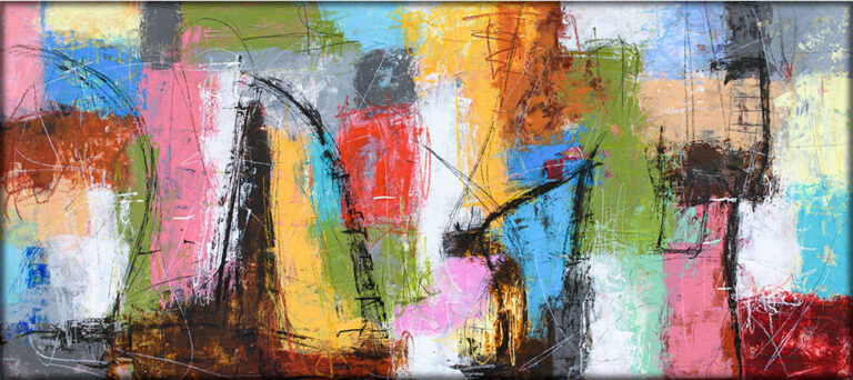 Deflection II &ndash; stort maleri abstrakt