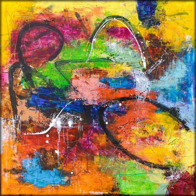 Vivid III – abstrakt kunst på lærred