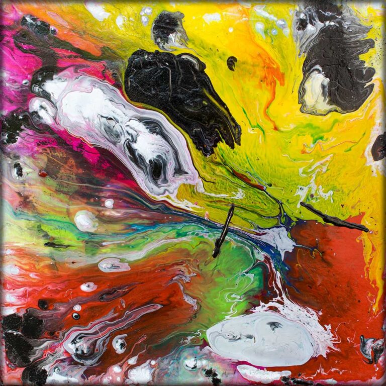 Akrylmaleri med farver Flows IV