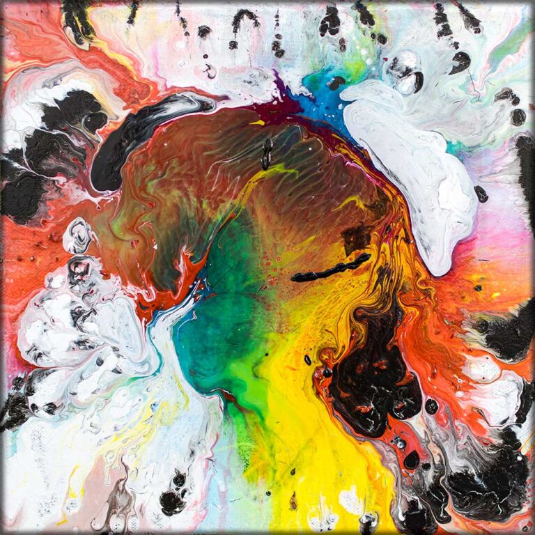 Lille abstrakt maleri Flows II