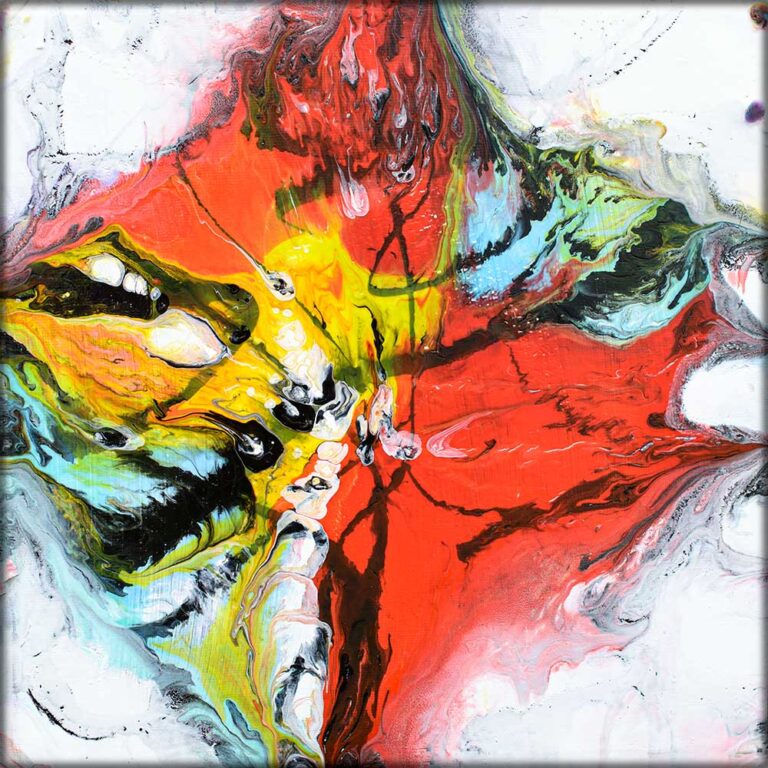 Lille maleri abstrakt Burst III