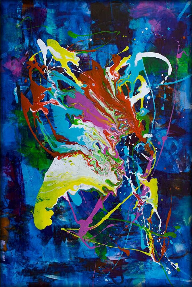 Soul III &ndash; stort maleri med farver