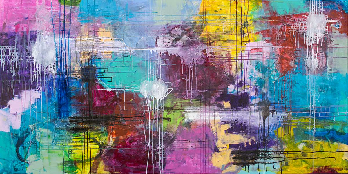 Kæmpe store malerier i meget store størrelser, udviklet til vægge hvor ét værk skal samle rummet visuelt og skabe tyngde