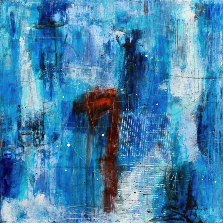 Tides II moderne kunstplakat bl&aring;