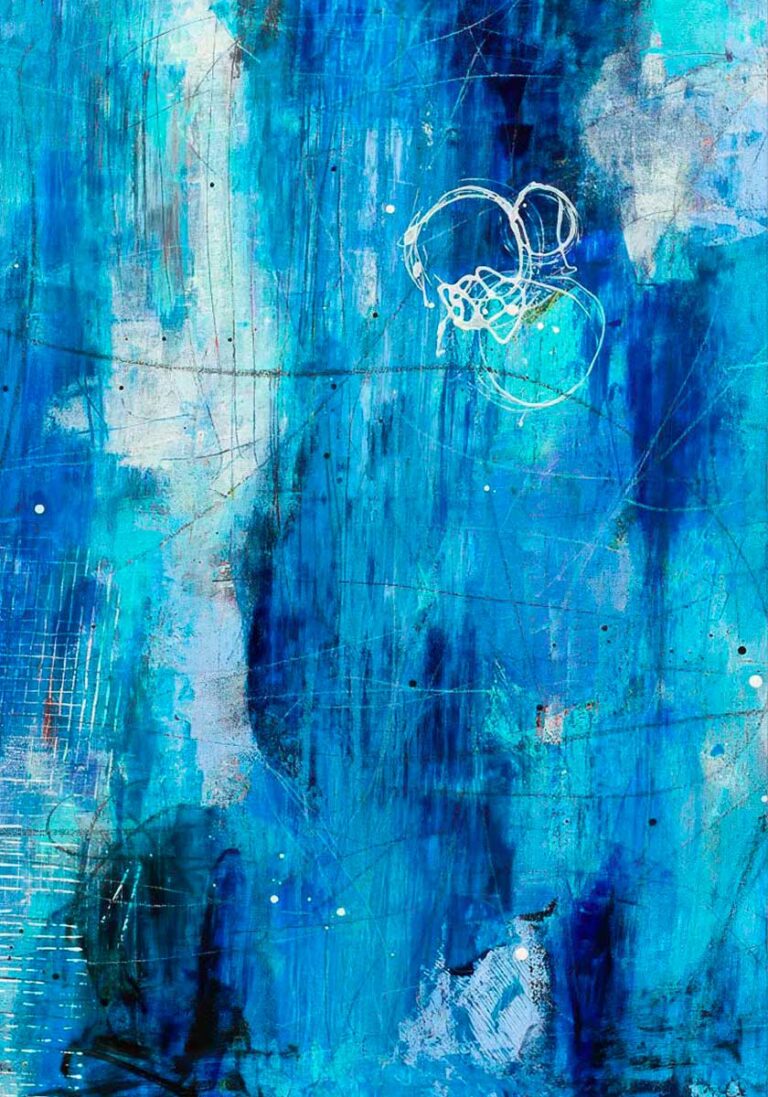 Tides V - plakat med bl&aring; farver