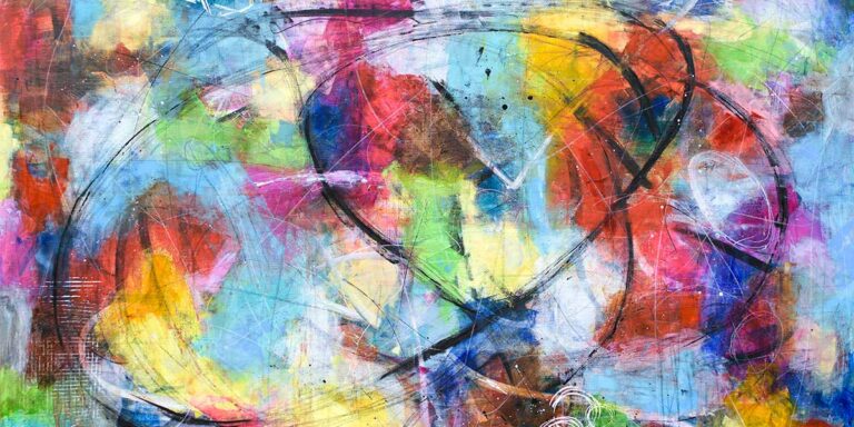 Jungle V - abstrakt kunst l&aelig;rredstryk