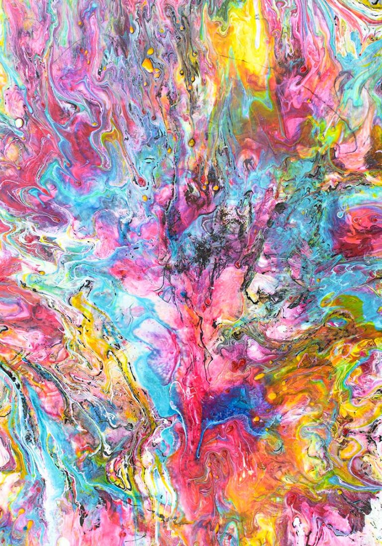 Kunstplakater udviklet fra Michael Lønfeldts værker med tydelig komposition og levende farvespil