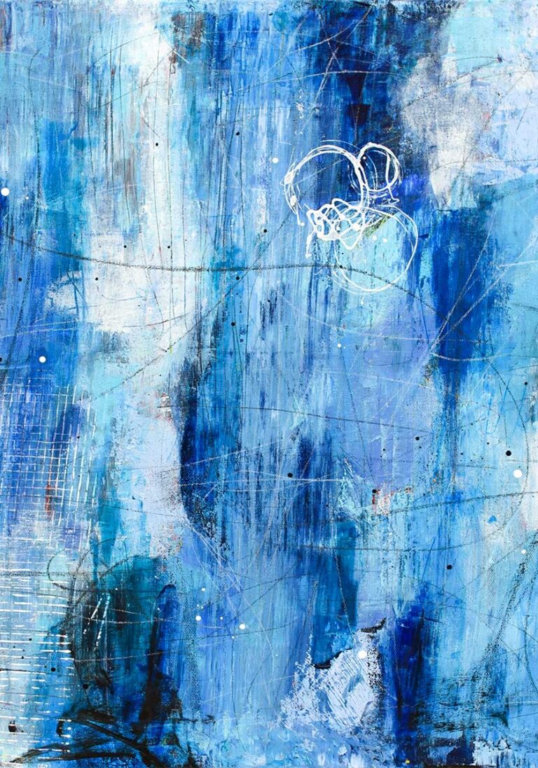 Tides V - plakat med bl&aring; farver