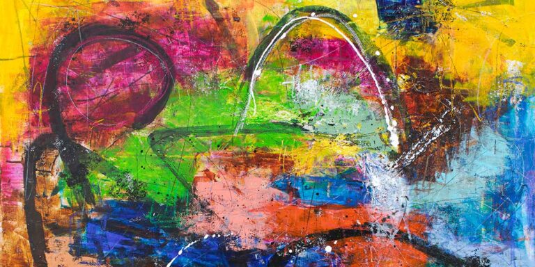 Vivid V - plakat med kunst i farver