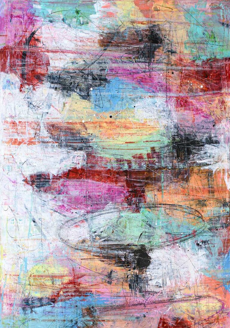 Being II - abstrakt stor plakat med kunst