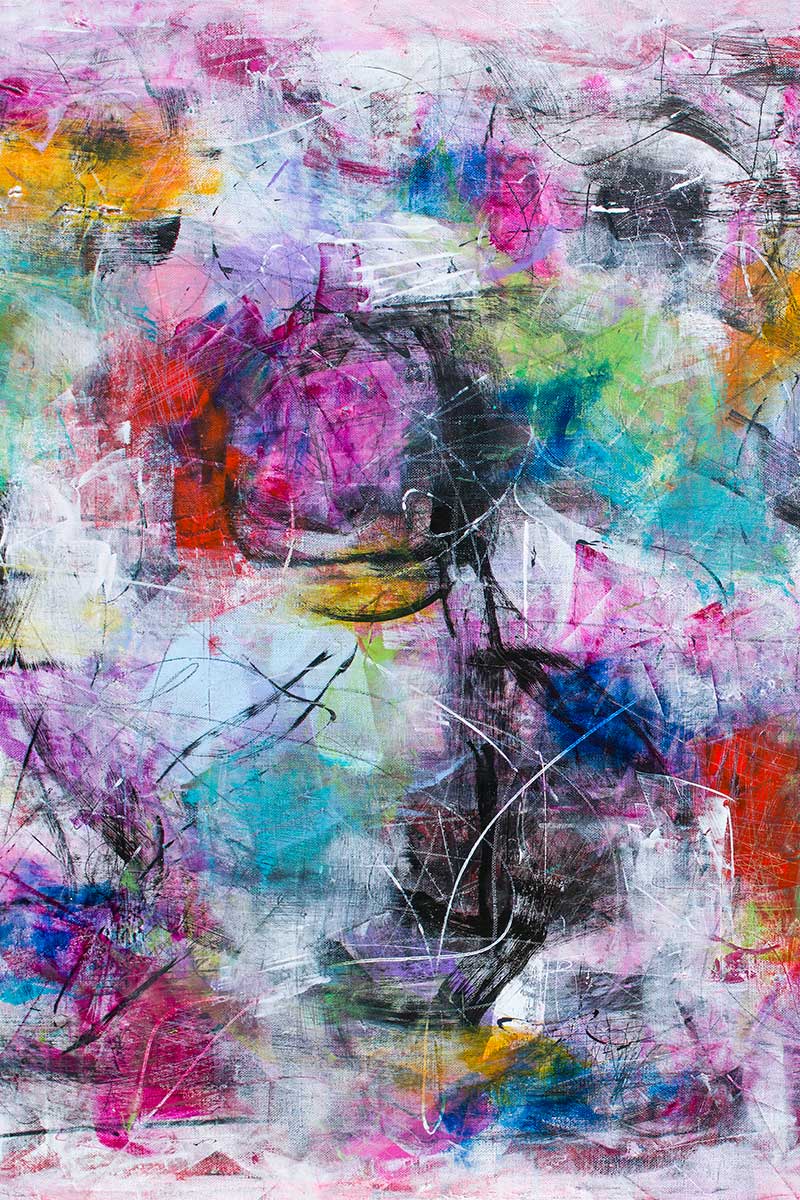 Chaos II - stort lærredsbillede med kunst